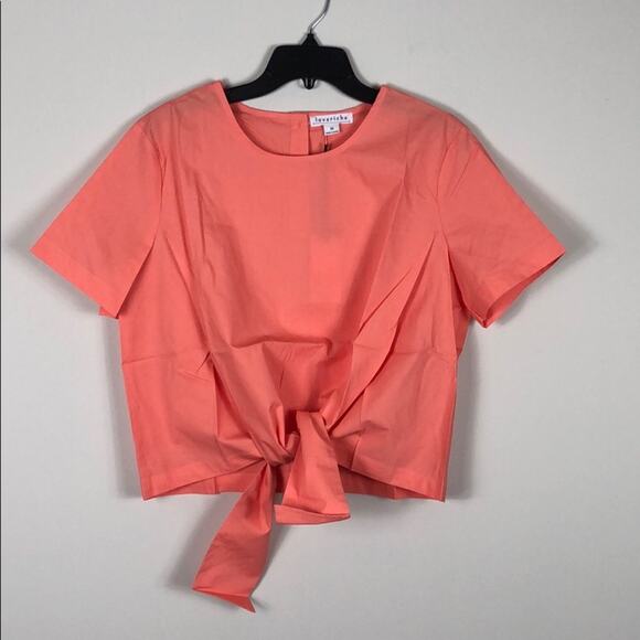 LoveRiche Top Button Back Tie Front - Picture 2 of 6